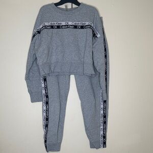 Calvin Klein Kids Gray Joggers and Sweatshirt Set